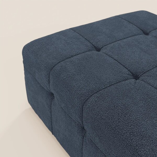 Mosaic pouf e modulo in bouclé - 96x77 cm design capitonné in tessuto