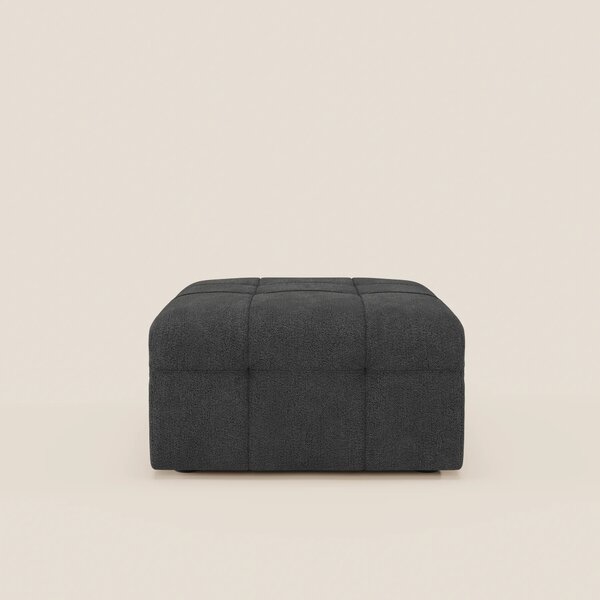 Mosaic pouf e modulo in bouclé - 96x77 cm design capitonné in tessuto
