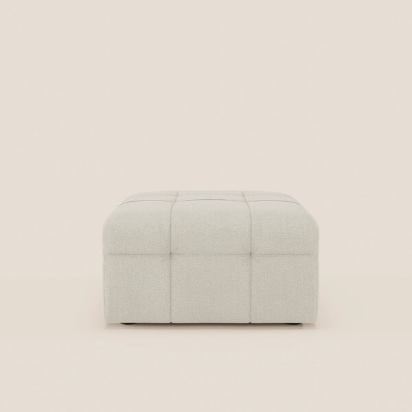 Mosaic pouf e modulo in bouclé - 96x77 cm design capitonné in tessuto
