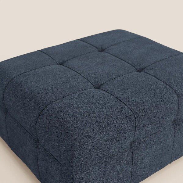Mosaic pouf e modulo in bouclé - 96x77 cm design capitonné in tessuto