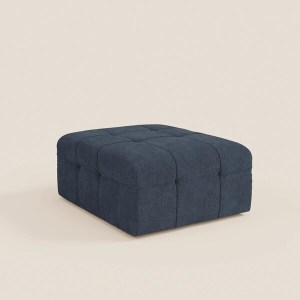 Mosaic pouf e modulo in bouclé - 96x77 cm design capitonné in tessuto