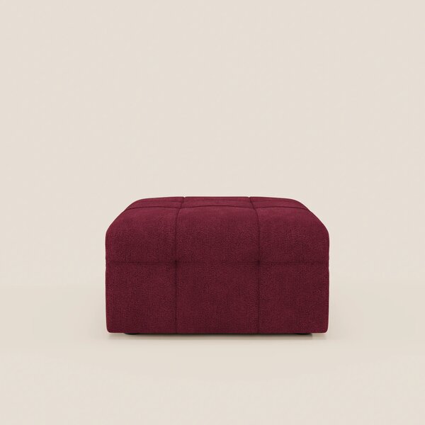Mosaic pouf e modulo in bouclé - 96x77 cm design capitonné in tessuto