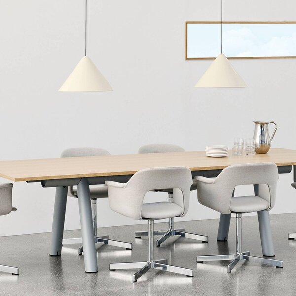 HAY Lampada a sospensione Compass, Bianco / Opale, Soggiorno / Sala da pranzo, Alluminio, Design, Lampada a sospensione
