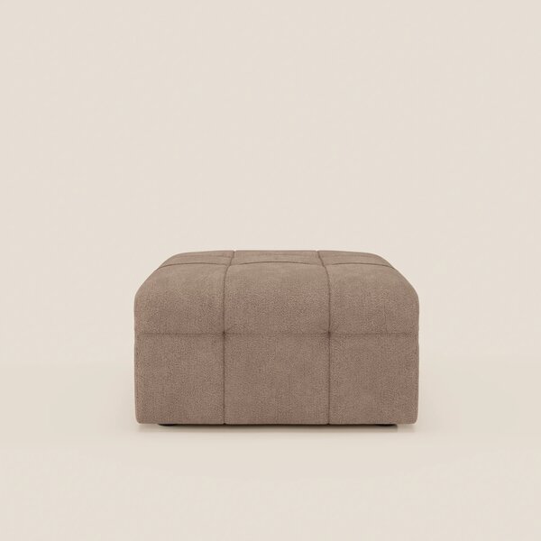 Mosaic pouf e modulo in bouclé - 96x77 cm design capitonné in tessuto