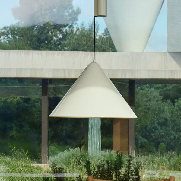 HAY Lampada a sospensione Compass, Bianco / Opale, Soggiorno / Sala da pranzo, Alluminio, Design, Lampada a sospensione