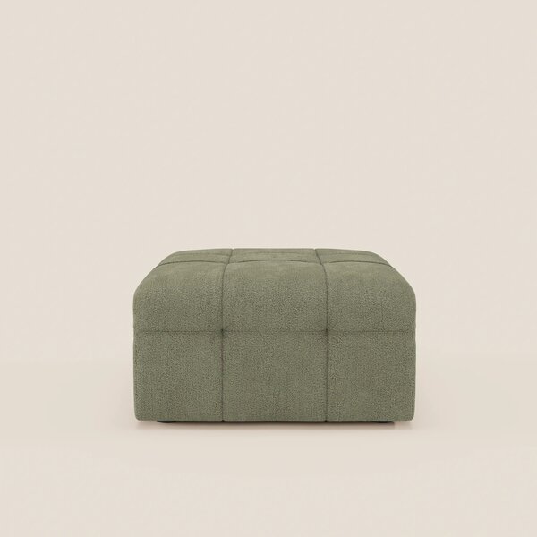 Mosaic pouf e modulo in bouclé - 96x77 cm design capitonné in tessuto