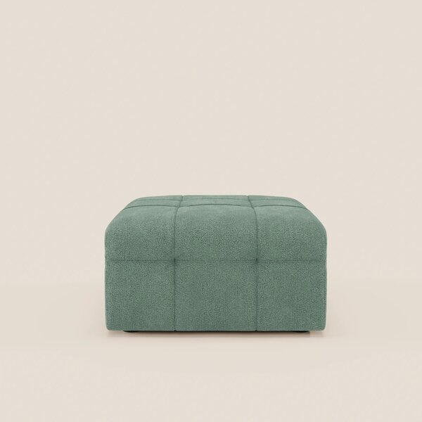 Mosaic pouf e modulo in bouclé - 96x77 cm design capitonné in tessuto