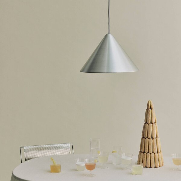 HAY Lampada a sospensione Compass, Alluminio / Grigio / Zincato, Soggiorno / Sala da pranzo, Alluminio, Design, Lampada a sospensione
