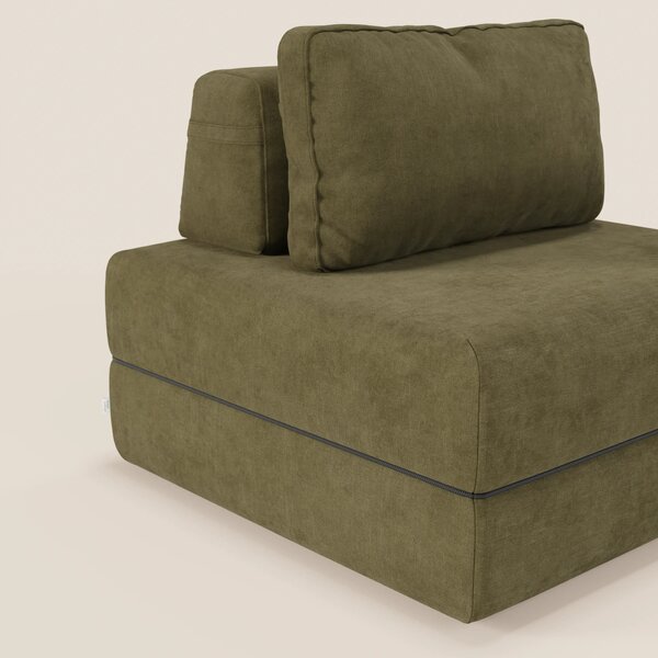 Rift poltrona letto con materasso alto 22 cm e memory foam - schienale