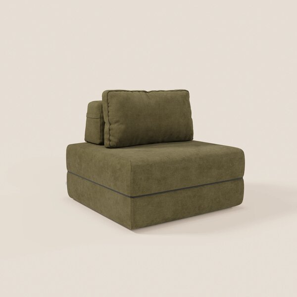 Rift poltrona letto con materasso alto 22 cm e memory foam - schienale