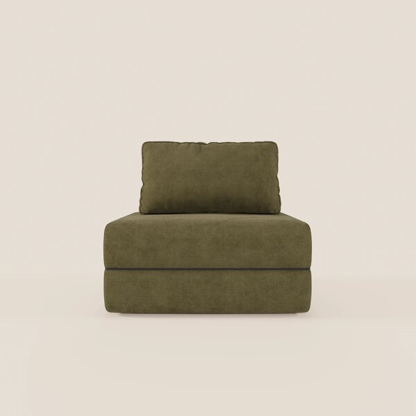 Rift poltrona letto con materasso alto 22 cm e memory foam - schienale