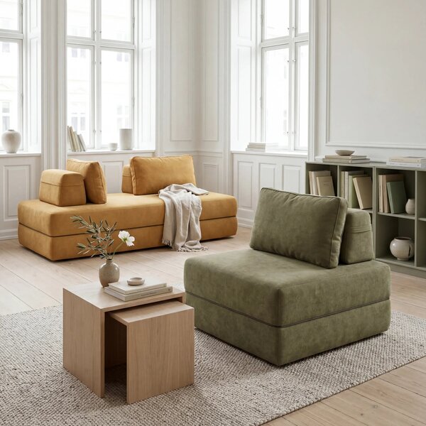 Rift poltrona letto con materasso alto 22 cm e memory foam - schienale