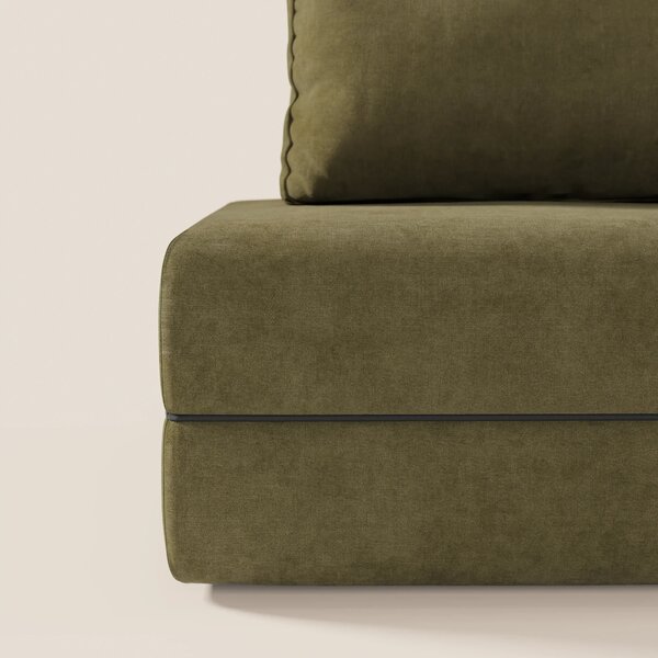 Rift poltrona letto con materasso alto 22 cm e memory foam - schienale