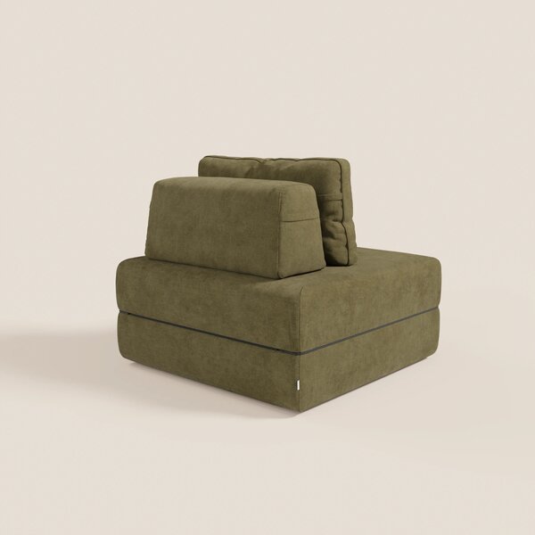Rift poltrona letto con materasso alto 22 cm e memory foam - schienale