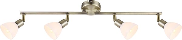 Globo Pauline plafoniera in ottone antico, 4xG9 LED; 56045-4