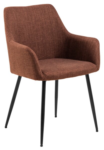 VERA Terracotta (tessuto Basel 44) - MODERNA SEDIA IMBOTTITA PER SOGGIORNO/SALA DA PRANZO LOFT