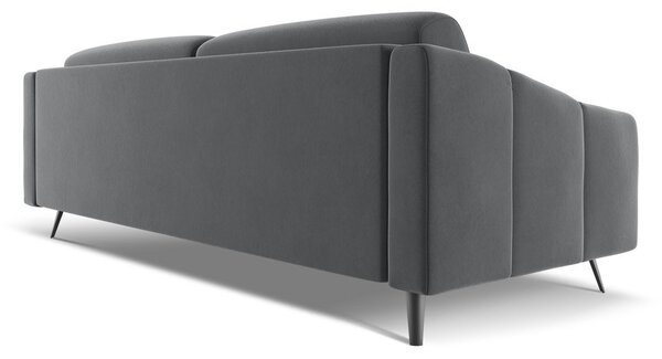 Divano grigio con rivestimento in velluto 238 cm Nalu – Makamii