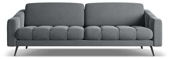Divano grigio con rivestimento in velluto 238 cm Nalu – Makamii