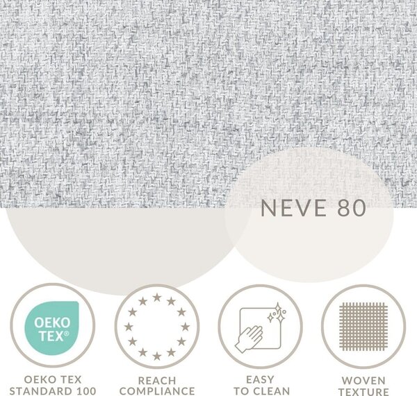 Letto matrimoniale imbottito grigio chiaro con spazio contenitivo e rete 180x200 cm Baleine - Maison de Rêve
