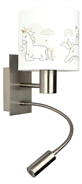 Brilagi - LED Flex. lampada BOBO 1xE27/25W/230V + LED/3W m. cromo/bianco/unicorni