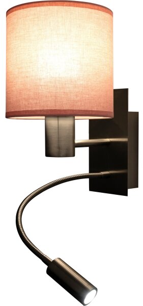Brilagi - Lampada LED flessibile BOBO 1xE27/25W/230V + LED/3W con finitura cromata/rosa