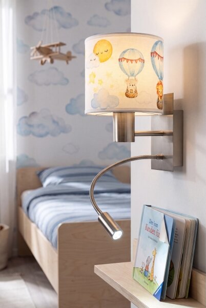Brilagi - Lampada LED Flex. BOBO 1xE27/25W/230V + LED/3W m. cromo/bianco/animaletti