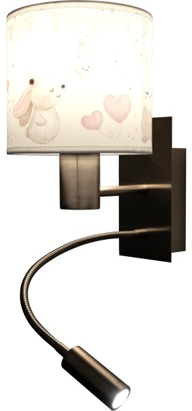 Brilagi - Lampada LED flessibile BOBO 1xE27/25W/230V + LED/3W m. cromo/crema/coniglietti