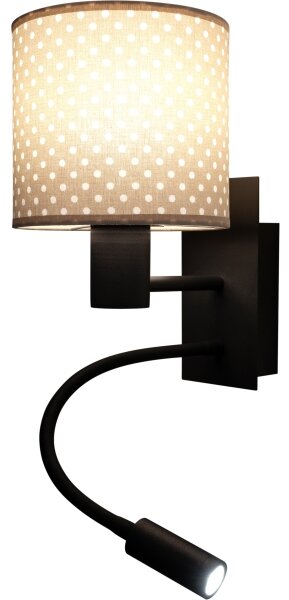 Brilagi - Lampada LED Flex. BOBO 1xE27/25W/230V + LED/3W nero/beige/a pois