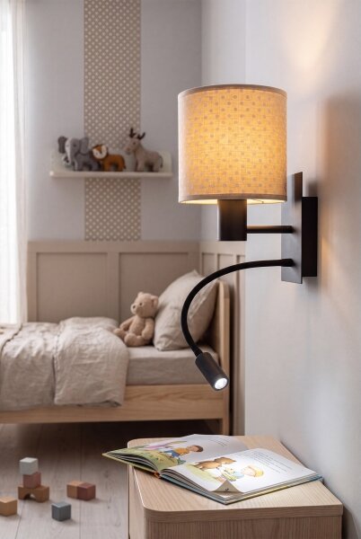 Brilagi - Lampada LED Flex. BOBO 1xE27/25W/230V + LED/3W nero/beige/a pois