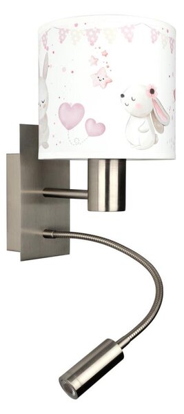 Brilagi - Lampada LED flessibile BOBO 1xE27/25W/230V + LED/3W m. cromo/crema/coniglietti