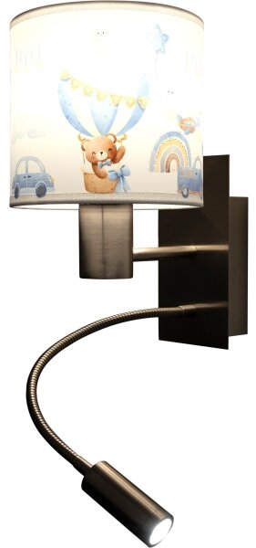 Brilagi - Lampada LED Flex. BOBO 1xE27/25W/230V + LED/3W m. cromo/bianco/blu/medv