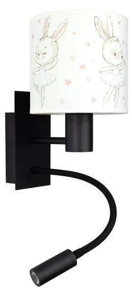 Brilagi - Lampada LED flessibile BOBO 1xE27/25W/230V + LED/3W nero/bianco/coniglietti
