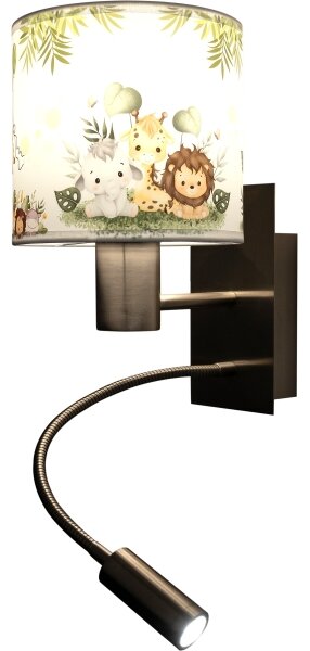Brilagi - Lampada LED flessibile BOBO 1xE27/25W/230V + LED/3W cromo opaco/bianco/verde/giungla