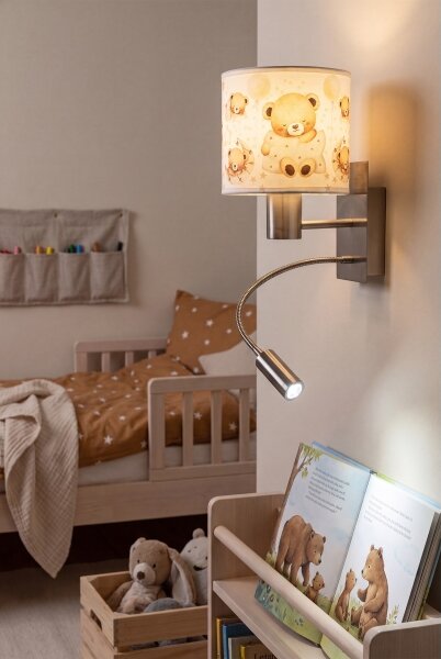 Brilagi - Lampada LED Flex BOBO 1xE27/25W/230V + LED/3W m. cromo/bianco/orsetti
