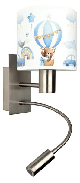 Brilagi - Lampada LED Flex. BOBO 1xE27/25W/230V + LED/3W m. cromo/bianco/blu/medv