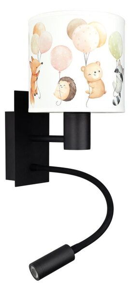 Brilagi - Lampada LED flessibile BOBO 1xE27/25W/230V + LED/3W nera/bianca/con animaletti