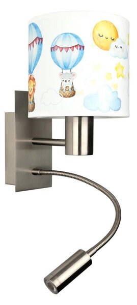 Brilagi - Lampada LED Flex. BOBO 1xE27/25W/230V + LED/3W m. cromo/bianco/animaletti