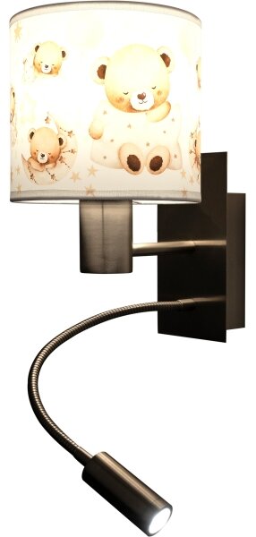 Brilagi - Lampada LED Flex BOBO 1xE27/25W/230V + LED/3W m. cromo/bianco/orsetti