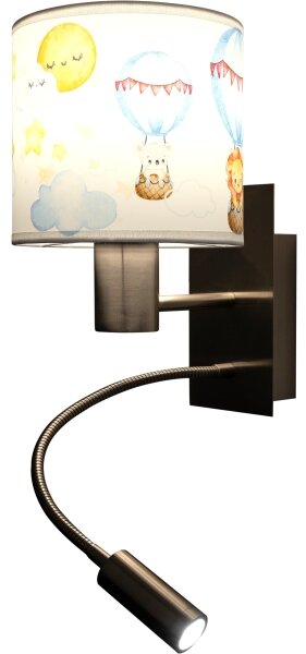 Brilagi - Lampada LED Flex. BOBO 1xE27/25W/230V + LED/3W m. cromo/bianco/animaletti