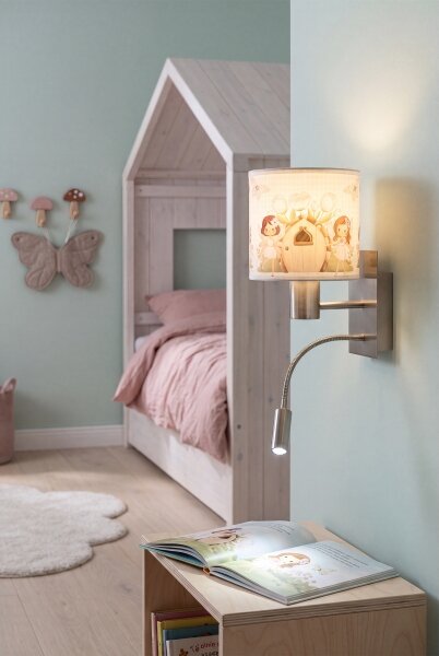 Brilagi - Lampada LED flessibile BOBO 1xE27/25W/230V + LED/3W m. cromo/bianco/rosa/fate