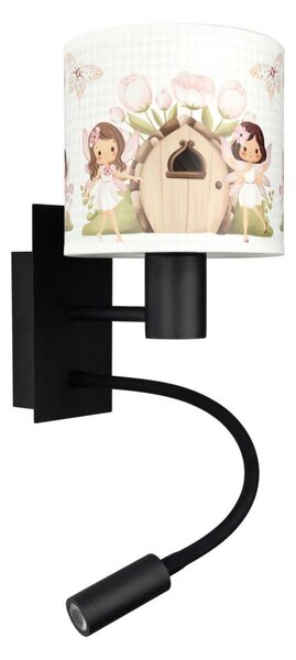 Brilagi - Lampada LED flessibile BOBO 1xE27/25W/230V + LED/3W nero/bianco/rosa/fate