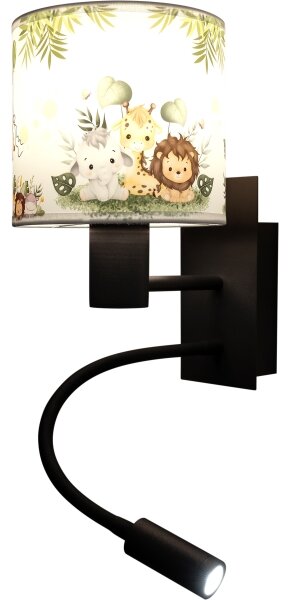 Brilagi - Lampada LED flessibile BOBO 1xE27/25W/230V + LED/3W nero/bianco/verde/giungla