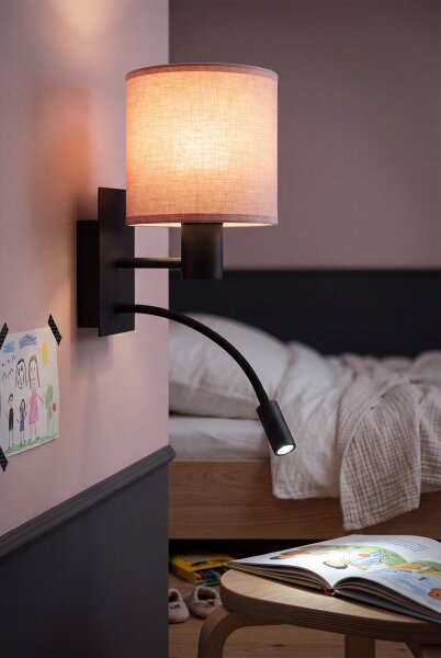Brilagi - Lampada LED Flex. BOBO 1xE27/25W/230V + LED/3W nero/rosa