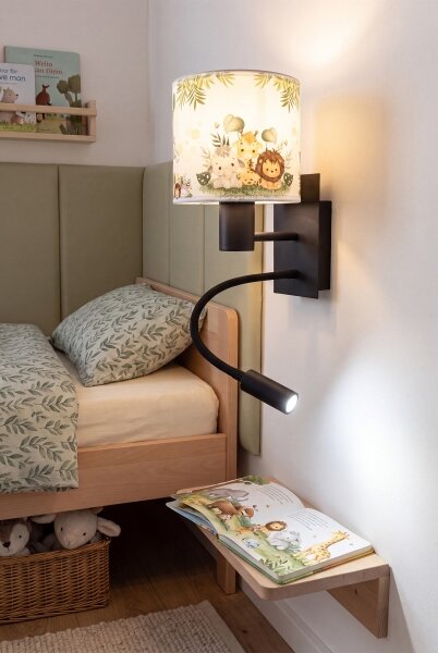 Brilagi - Lampada LED flessibile BOBO 1xE27/25W/230V + LED/3W nero/bianco/verde/giungla