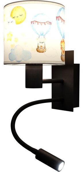 Brilagi - Lampada LED flessibile BOBO 1xE27/25W/230V + LED/3W nera/bianca/animaletti