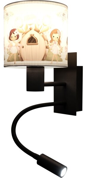 Brilagi - Lampada LED flessibile BOBO 1xE27/25W/230V + LED/3W nero/bianco/rosa/fate