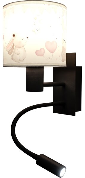 Brilagi - Lampada LED flessibile BOBO 1xE27/25W/230V + LED/3W nero/crema/coniglietti