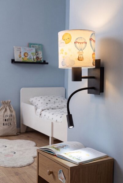 Brilagi - Lampada LED flessibile BOBO 1xE27/25W/230V + LED/3W nera/bianca/animaletti
