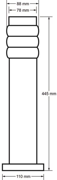 Lampada da esterno LULA 1xE27/60W/230V 45 cm IP44 cromo satinato