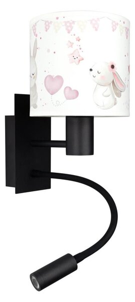 Brilagi - Lampada LED flessibile BOBO 1xE27/25W/230V + LED/3W nero/crema/coniglietti